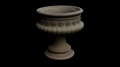 Large Flower Pot (High Poly) preview image